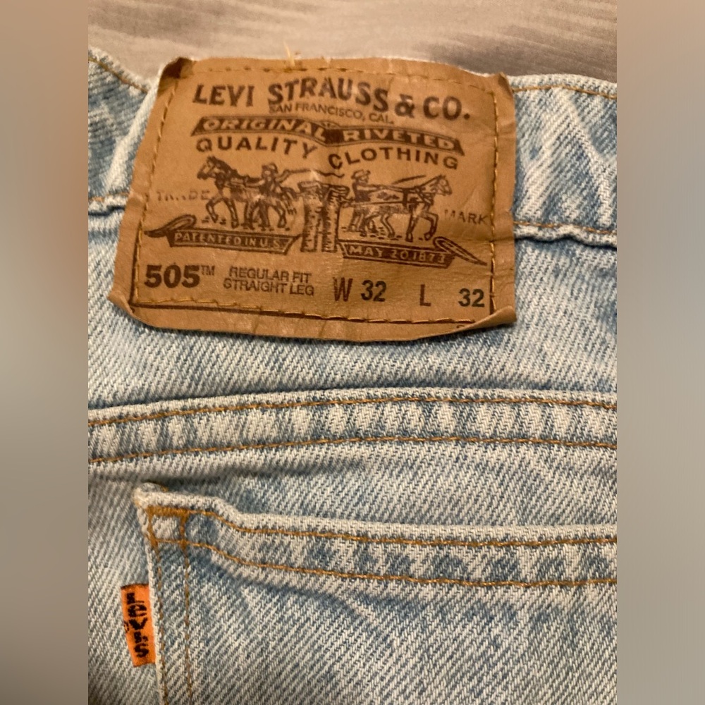 Levis 505 Orange Tab Vintage 32 x 32 Jeans denim